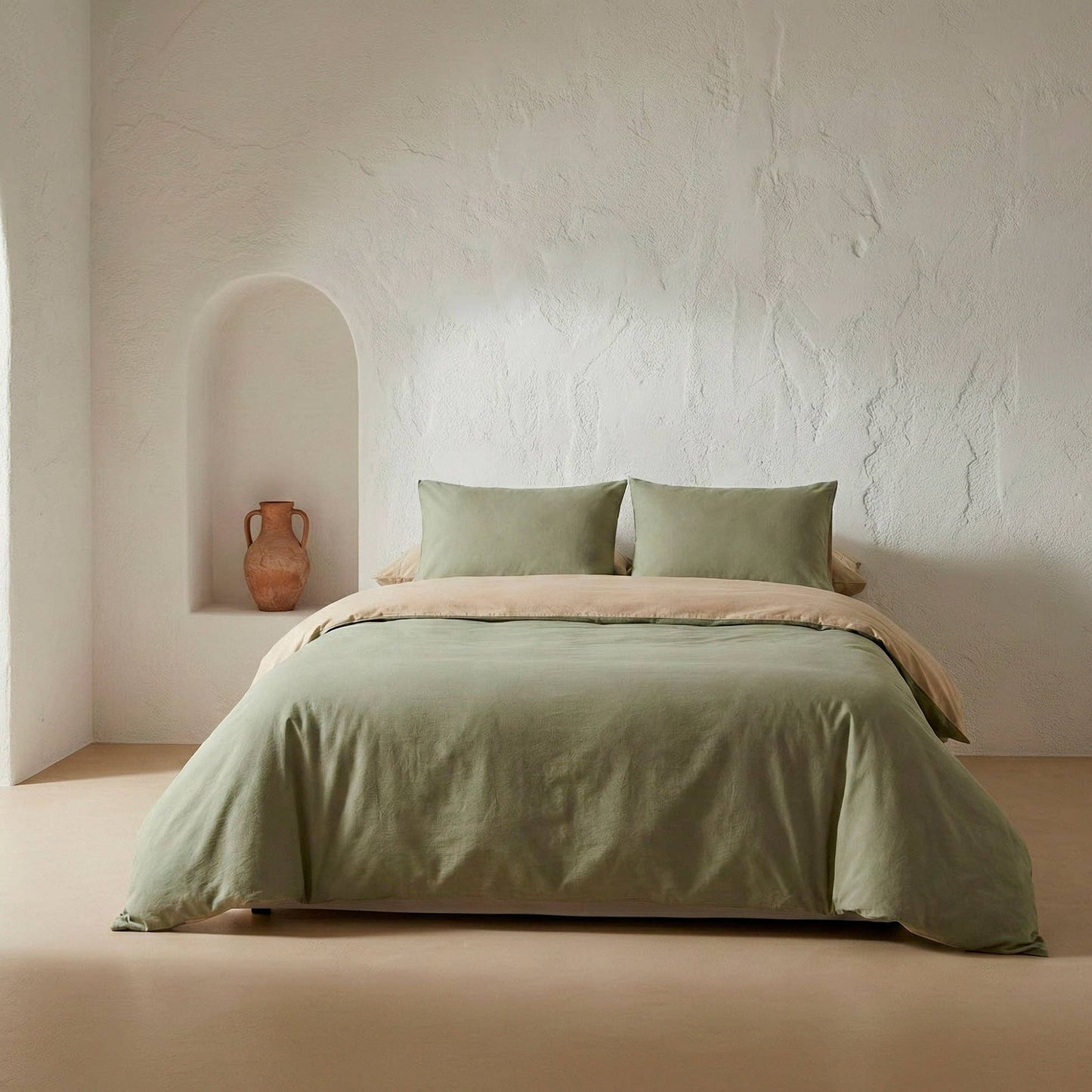 Duvet cover set 100% cotton reversible two-tone PEPA