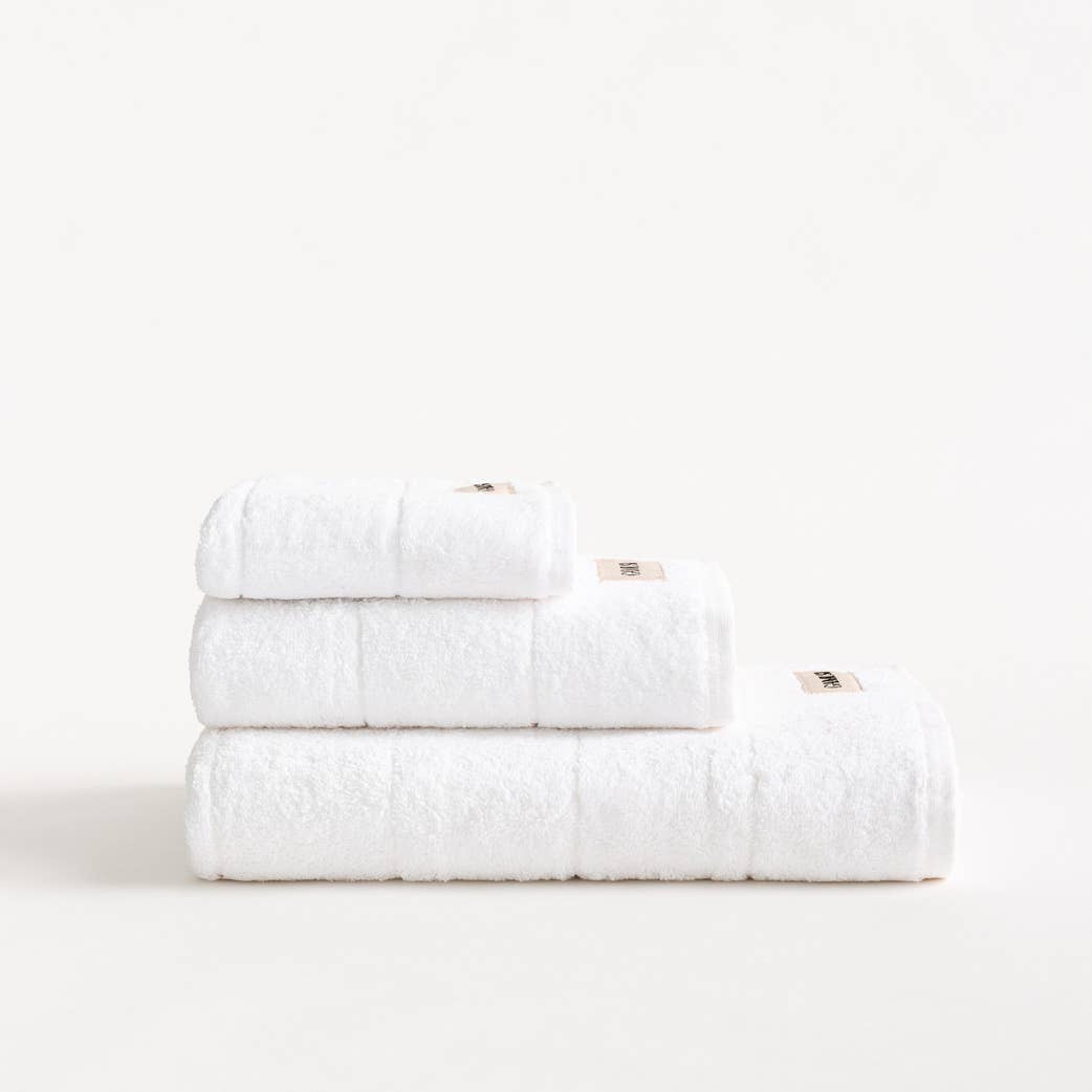 Set of 3 Terry Bath Towels 100% Cotton 600g