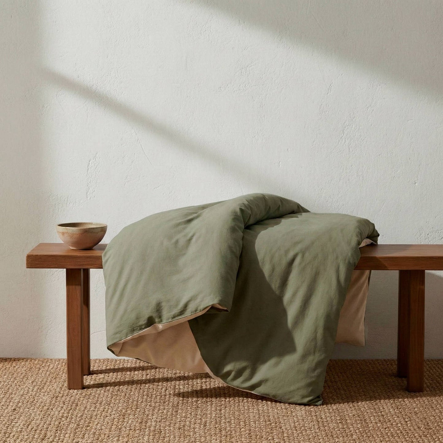 Duvet cover set 100% cotton reversible two-tone PEPA
