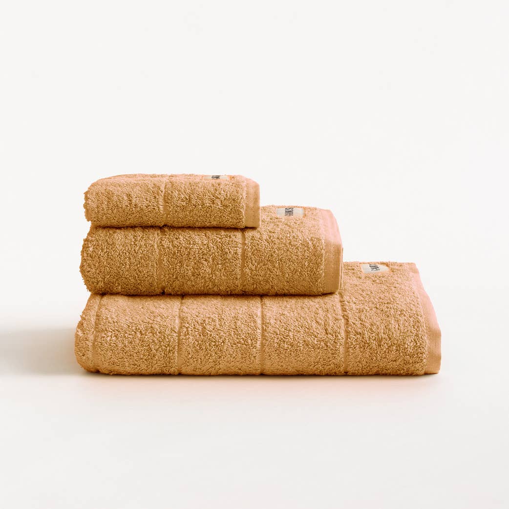 Set of 3 Terry Bath Towels 100% Cotton 600g